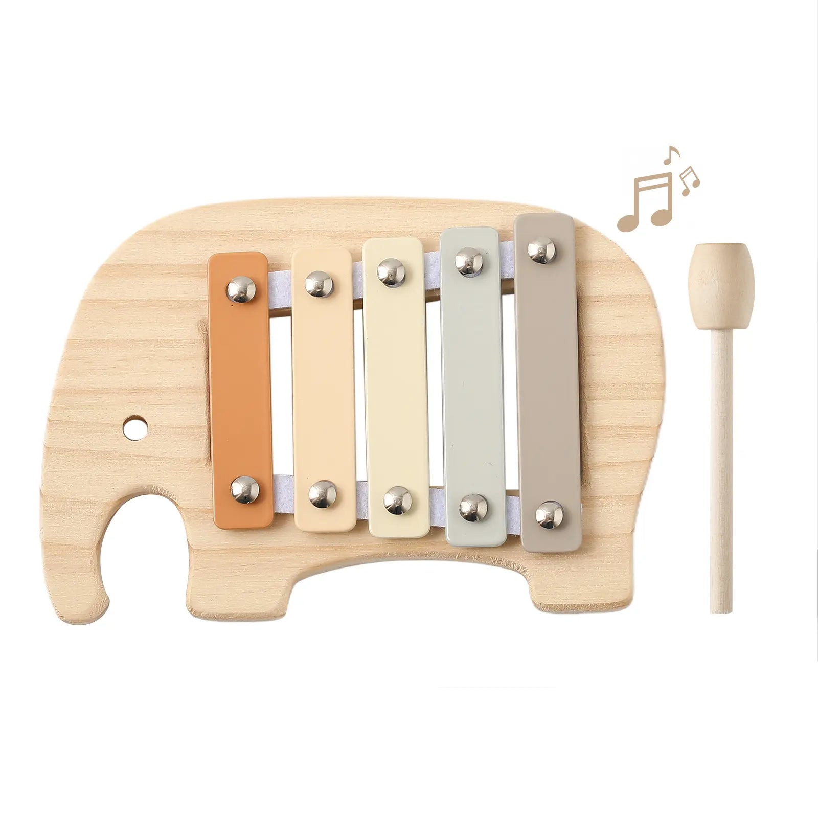 Montessori Wooden Percussion Musical Instruments Set with Xylophone for Toddlers, Preschool Educational Play Toys for Boys and Girls, 1 Finger Castanet Summeressentials